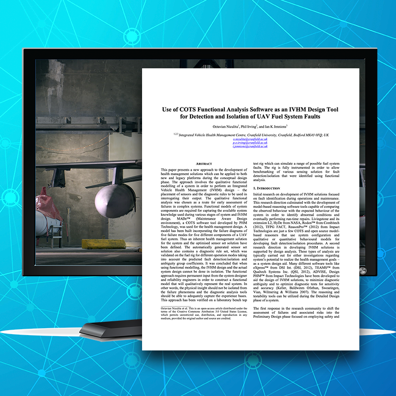 Use of COTS Functional Analysis Software as an IVHM Design tool for Detection and Isolation of UAV Fuel System Faults